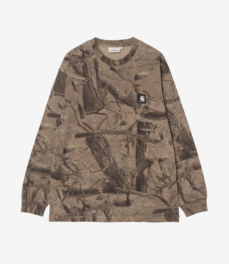 Carhartt WIP L/S Feather Tree T-Shirt Camo Feather Tree/Khaki Garment Dyed