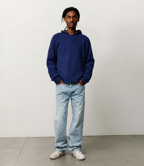 Stussy Merino Roll Neck Sweater Blue