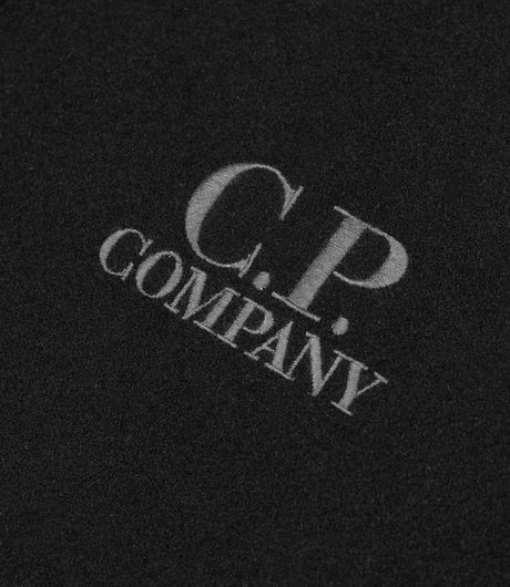 C.P. Company Wool Fleece Sweatshirts Open Sweat Black