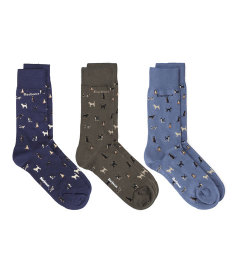 Barbour Dog Motif Sock Giftbox 