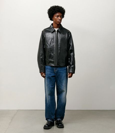 Stussy Garage Jacket Leather Black