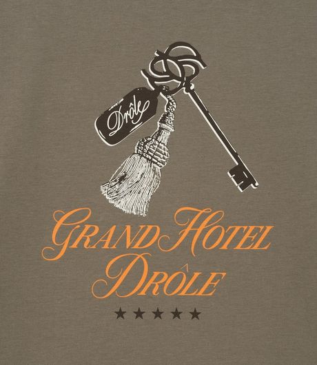 Drôle de Monsieur Le T-Shirt Grand Hôtel Taupe