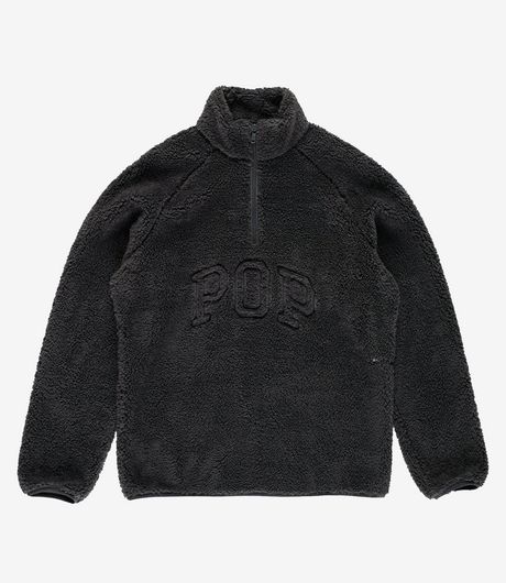 POP Trading Company Arch Halfzip Fleece Sweat Charcoal