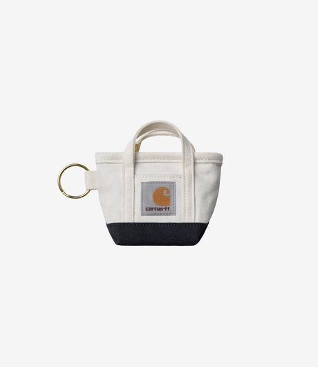 Carhartt WIP Mini Tote Bag Keychain Natural/Navy