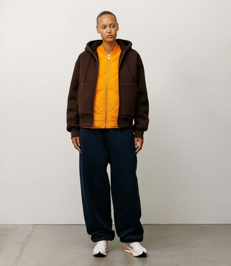 Stussy Bonded Sherpa Lined Hood Brown