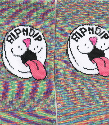 Ripndip Pill Socks Rainbow Spiral Dye