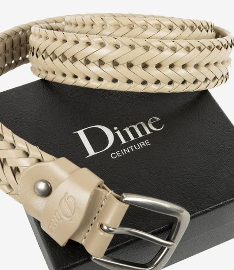 Dime Braided Leather Belt Tan