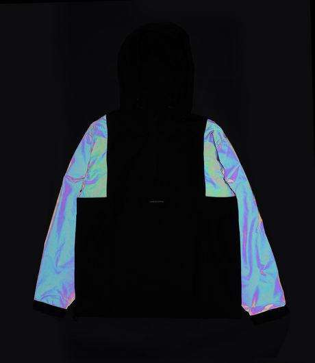 Human With Attitude Reflective Pullover Jacket Rainbow/Black