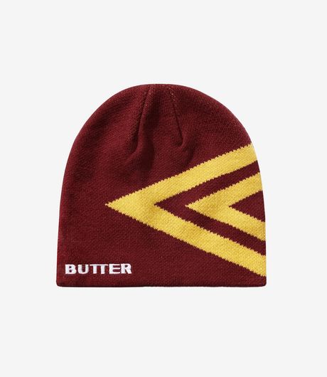 Butter Goods x Umbro Diamond Skully Beanie Burgundy