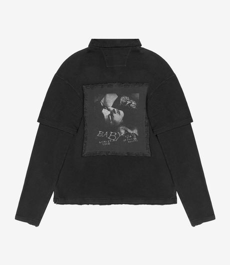 MISBHV Layered Polo Longsleeve Washed Black