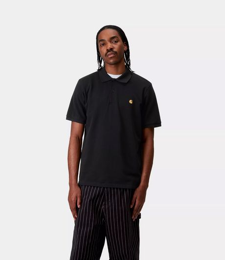 Carhartt WIP S/S Chase Pique Polo Black/Gold