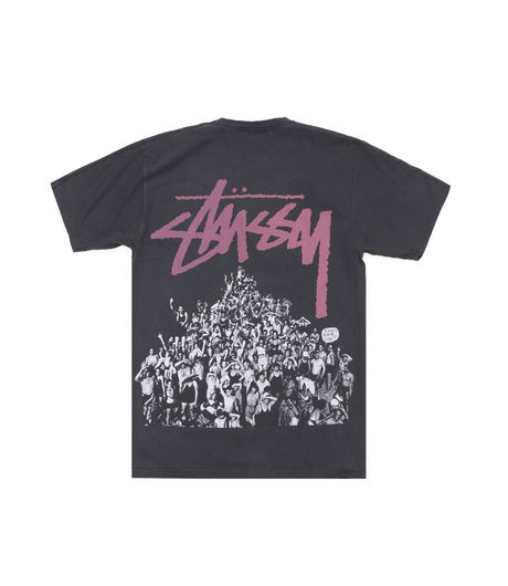 Stussy Beach Mob Pig. Dyed Tee Black/Pink