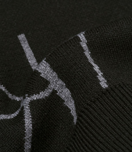Rassvet Graphic Jacquard Knit Sweater Black