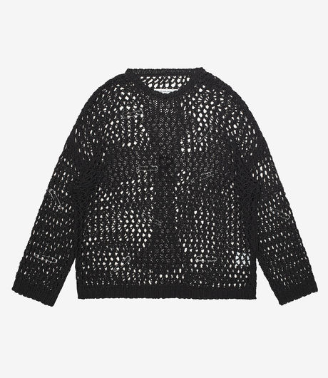 Racer Worldwide Cross Net Sweater Black
