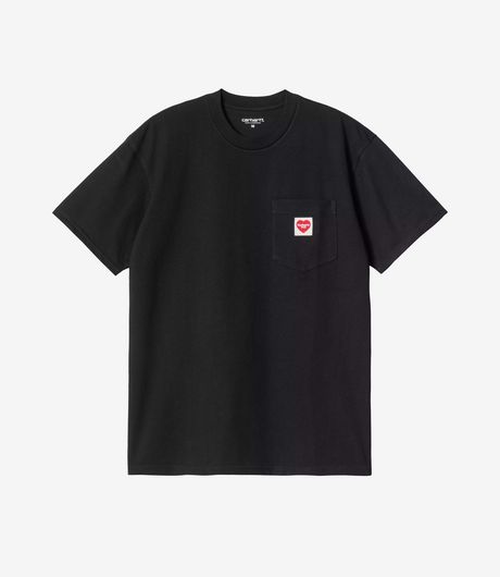 Carhartt WIP S/S Pocket Heart T-Shirt Black/Red