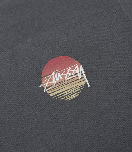 Stussy Sunset Dot Pig Dyed Tee Black