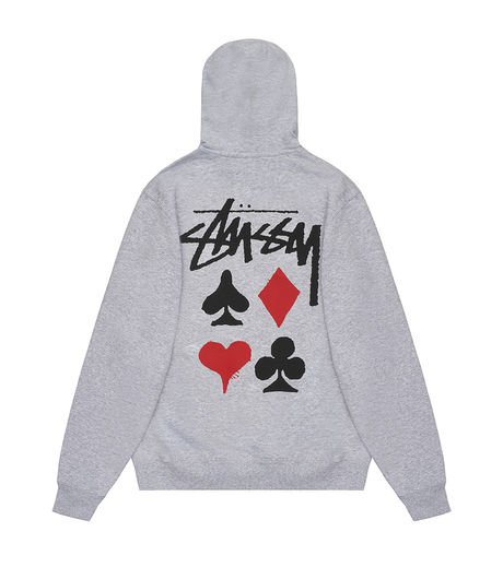 Stussy Full Deck 2 Hood Ash Heather