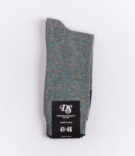 Democratique Socks Relax Noise Sea Green / Broken White / Spring Red / Henri Blue / Navy