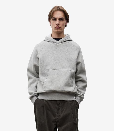 Norse Projects Kerid Relaxed Cotton Wool Hoodie Grey Melange