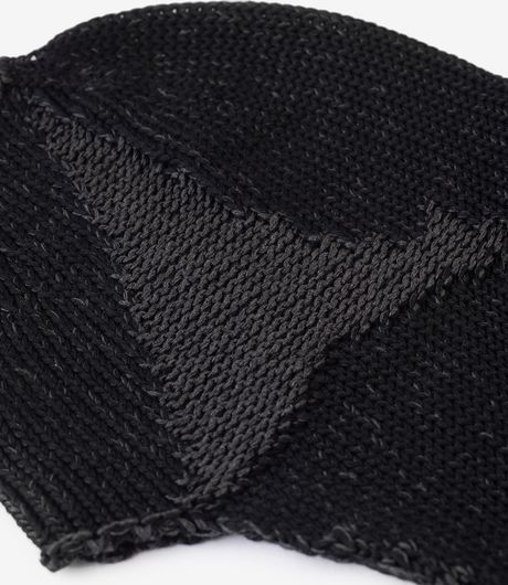 ROA Logo Bonnet Cotton Beanie Black