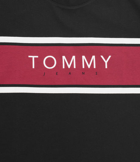Tommy Jeans Woman Stripe Logo Tee Tommy Black