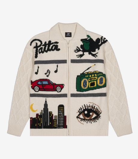 Patta Perfect Day Knitted Cardigan Peyote