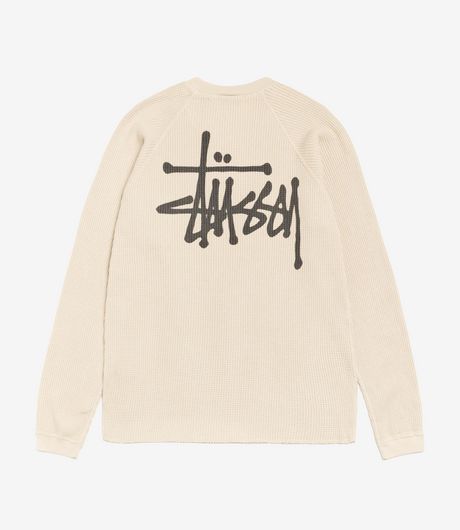 Stussy Raglan Thermal Basic Stock Bone