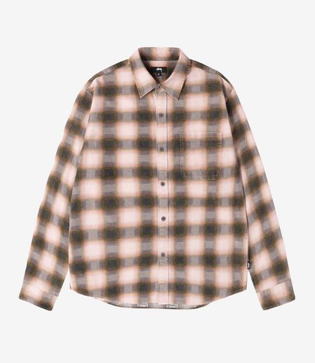 Stussy June Plaid Shirt Rose