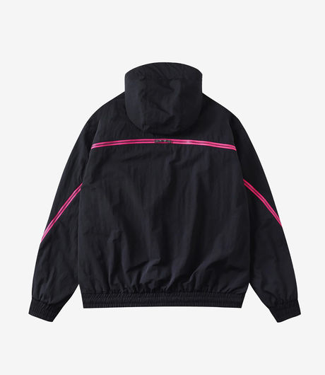 Unknown London Zip Track Top Black/Pink