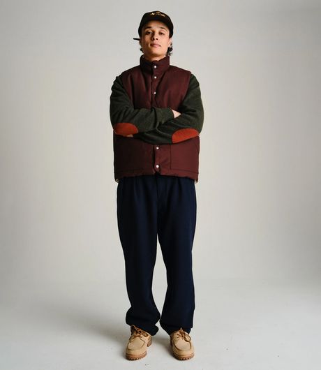 POP Trading Company Wool Hewitt Suit Pants Navy
