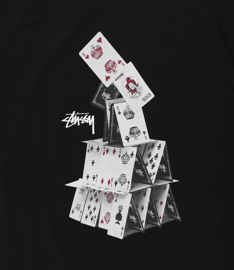 Stussy House Of Cards Tee Black