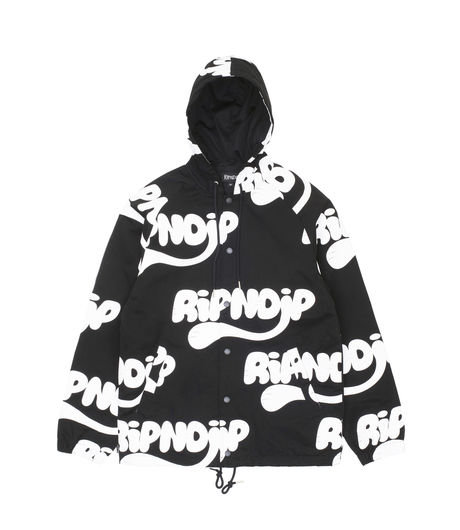 Ripndip Ripntail Hooded Coach Jacket Black