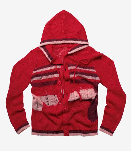Racer Worldwide Hooded Cardigan Red