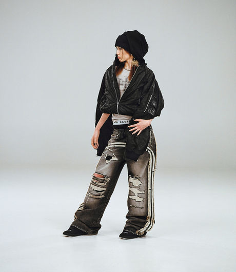 Racer Worldwide Camo Bomber Jacket Black