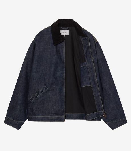 Carhartt WIP OG Detroit Jacket Smith Denim Blue/Black Rinsed