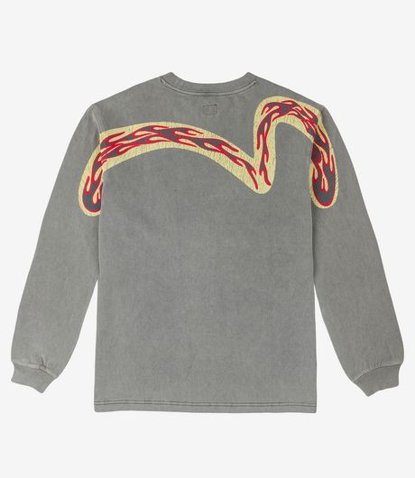 EVISU Fire Daicock L/S Tee Light Grey