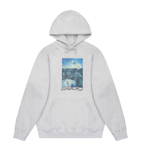 Fucking Awesome Helicopter Hoodie Heather Grey