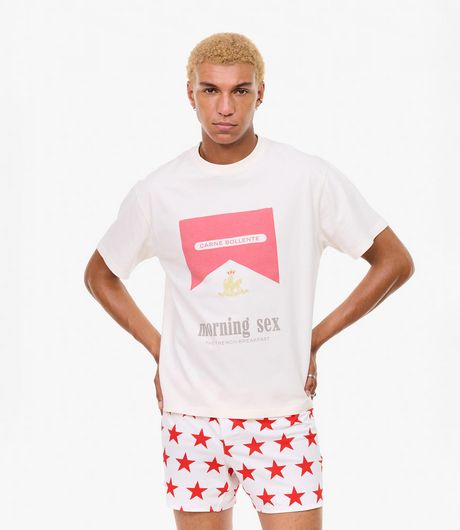 Carne Bollente Breakfast in Bed T-Shirt Off-White