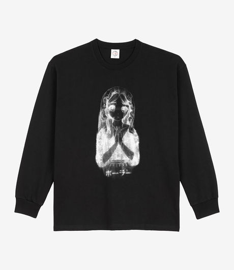 【Anyone more】Kerin Snap Polar Long Sleeve T-Shirt Shop Black Polar Skate Co Long-sleeve Tees at itk online store