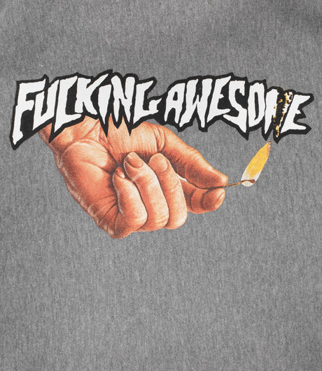 Fucking Awesome Pyro Hoodie Heather Grey
