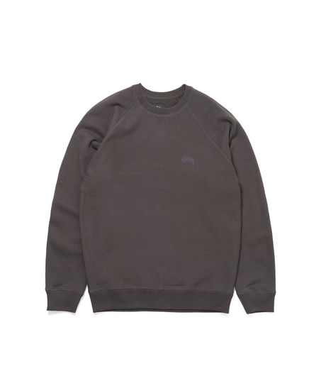 Stussy Stock Raglan L/SL Crew Light Black