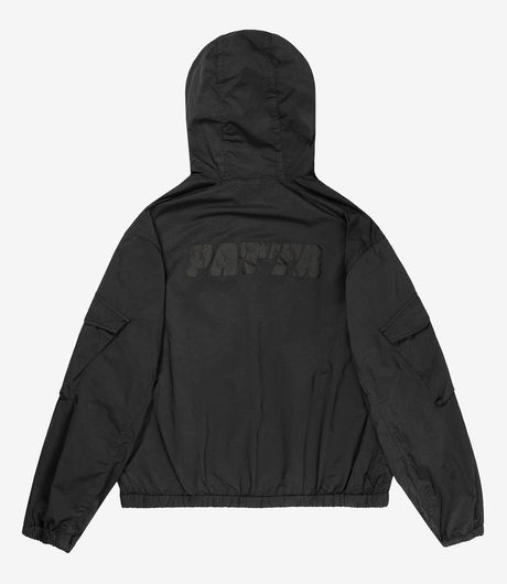 Patta GMT Pigment Dye Nylon Jacket Pirate Black