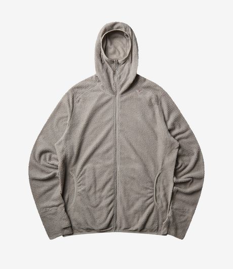 ROA Awi Thermal Zip Up Hoodie Light Grey