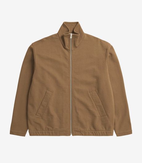 Norse Projects Hornidal Relaxed Organic Loopback Track Jacket Delicioso Brown