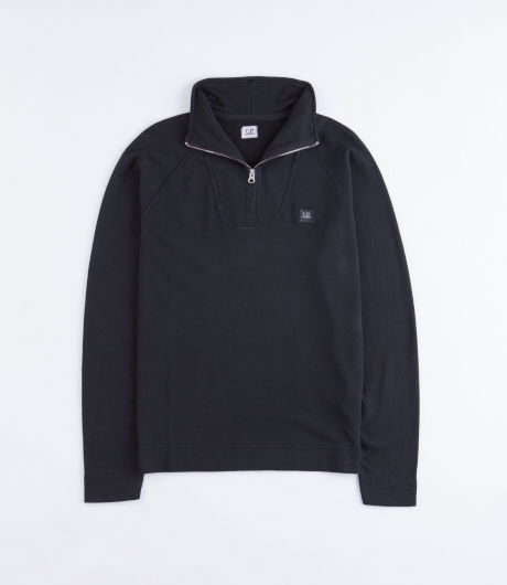 C.P. Company 1/4  Zip Sweat Black
