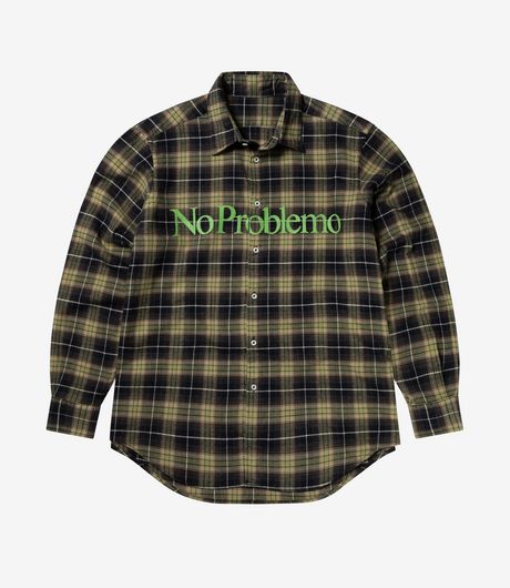 No Problemo Plaid Shirt Green