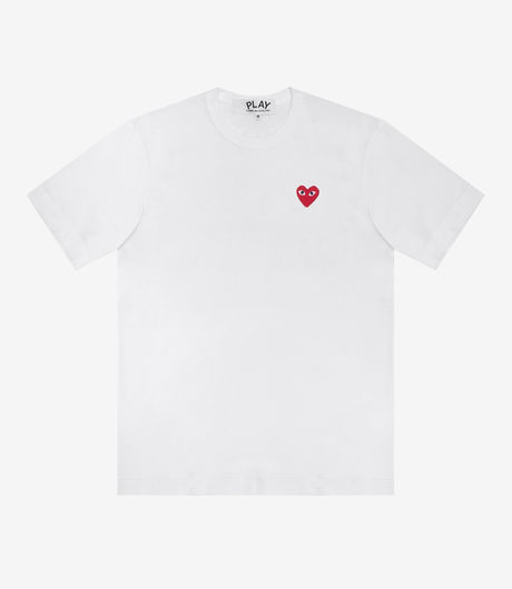 Comme des Garçons Play Basic Logo Tee White/Red