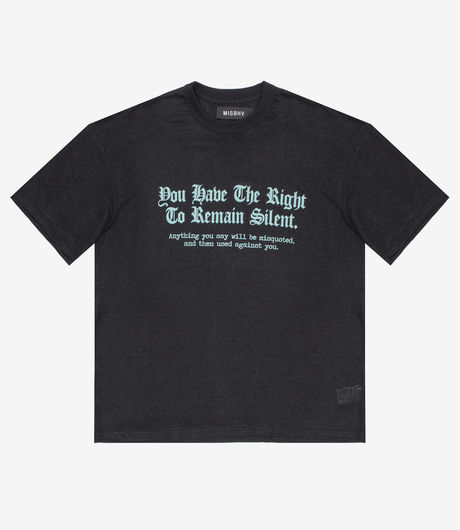 MISBHV Silent & Violent Linen T-Shirt Black