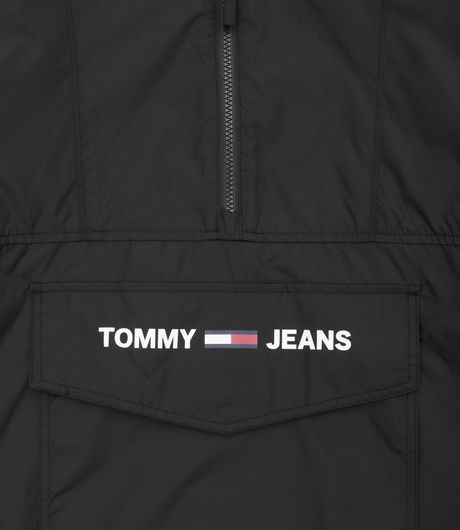 Tommy Jeans Nylon Shell Solid Popover Black Iris