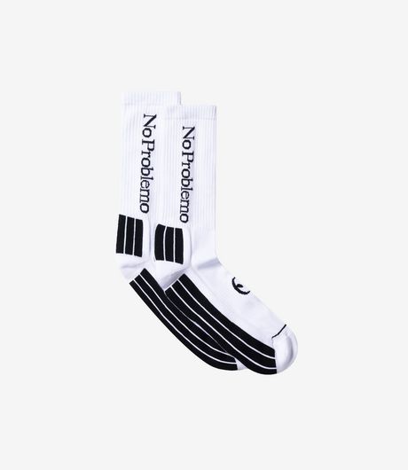 No Problemo Socks White
